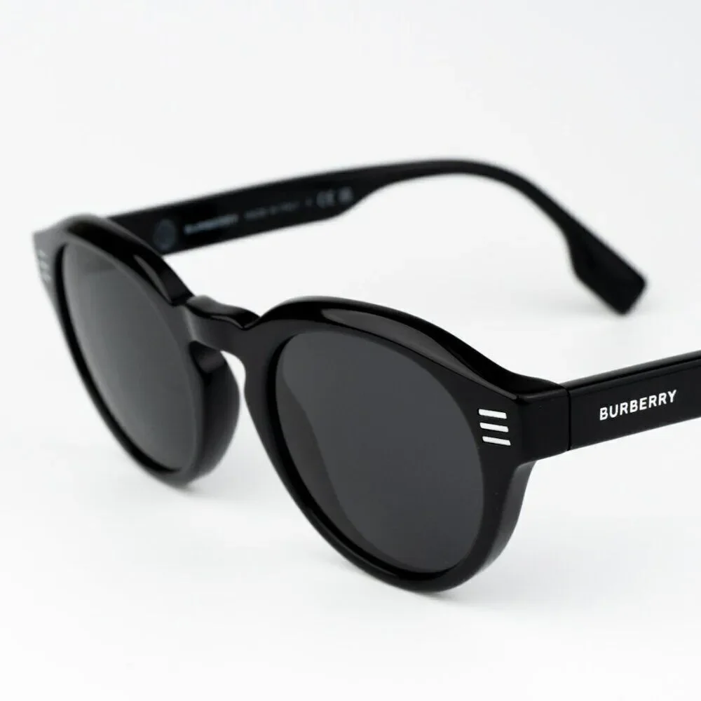 SALE! NEW Burberry BE4404 300187 Black Grey Oval Unisex Sunglasses BE4404